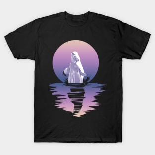 Beluga whale, Whale, Ocean, Sunset, Mammal, Sun T-Shirt